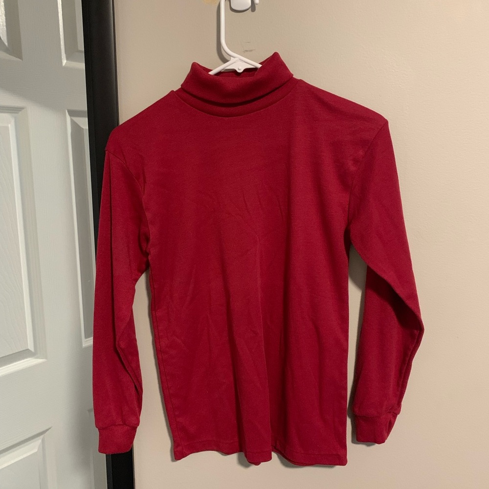 Ladies Red Turtleneck